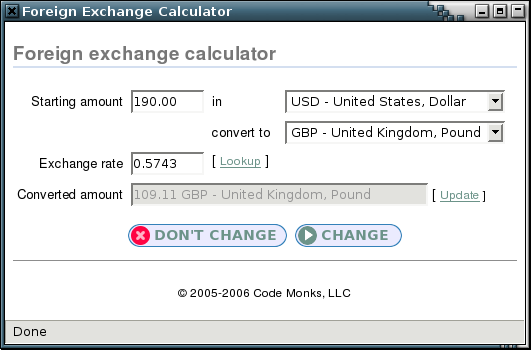 How do you calculate the exchange rate for United Arab Emirates currency?